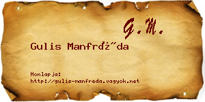 Gulis Manfréda névjegykártya